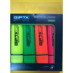 Gıpta Neon Fosforlu Kalem 4 Lü Set
