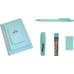Gıpta Pastel Renkler Defter + Kalem Seti Pastel Mavi