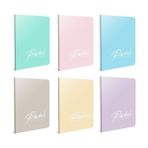 Gıpta Pastels Tel Dikişli 60 Yaprak Pp Kapak Kareli 17 x 24 cm 6'lı Defter