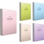 Gıpta Pastoral 3 Kareli + 2 Çizgili Pp Kapak 96 Yaprak A4 Spiralli Defter