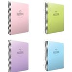 Gıpta Pastoral 4'lü 120 Yaprak A4 Spiralli Pp Kareli Kapak Defter