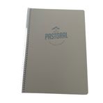 Gıpta Pastoral Spiralli Pp Kapak 72 Yaprak A4 Kareli Pastel Gri Defter