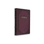 Gıpta Pera Yaldızlı Deri Kapaklı Özel Ciltli Defter - 13X21 cm 120 Yp Çizgisiz Ajanda - Bordo