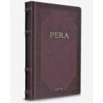 Gıpta Pera Yaldızlı Deri Kapaklı Özel Ciltli Defter - 17X24 cm 160 Yp Çizgisiz Ajanda Koyu Kahverengi