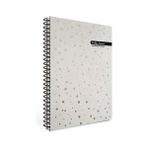 Gıpta Polka Notes Gold Benekli Sert Kapak 120 Yaprak 17x24 cm Çizgili Spiralli Defter