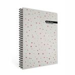 Gıpta Polka Notes Pembe Benekli Sert Kapak 120 Yaprak 17x24 cm Çizgili Spiralli Defter