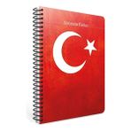 gıpta sonsuza kadar a4 spiralli karton kapak lastikli not defteri 80 yaprak kareli (4 lü paket) 6494 - Karışık - 1