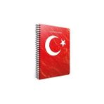 Gıpta Sonsuza Kadar İplik Dikişli Sert Kapaklı Defter 13x21 120Yaprak Çizgili (St) Bayrak motifli