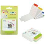 Gıpta Stickn 70x70 mm Magic Çizgili Beyaz Zemin 4 Renk 100 Yaprak Not Defteri