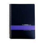 Gıpta The Ring Book Mor Şeritli Pp Kapak 80 Yaprak A4 Kareli Spiralli Defter
