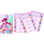 Gıpta Winx Renkli Ders Programlı Okul Etiketi 16X24CM 3 Yaprak Çocuklar İçin Eğlenceli