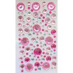 Giraffe Sticker Pembe Yuvarlak Yapışkanlı Saç , Yüz ve Tırnak Taşı Parlak - Yuvarlak Motif