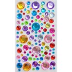 Giraffe Sticker Taş Sticker Renkli Yuvarlak Yapışkanlı Saç , Yüz Ve Tırnak Taşı Işıltılı Parlak - Yuvarlak Motif