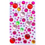 Giraffe Sticker Yuvarlak Taş Sticker Yapışkanlı Saç, Yüz, Tırnak ve Süs Taşı Işıltılı Parlak - Yuvarlak Motif - Pembe - Mavi - Mor