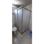 Giray Duş 70 Cm X 90 Cm Parlak Profil Köşe Girişli Mika Pleksi Pilastik Duşakabin