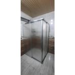 Giray Duş 90 Cm X 90 Cm Parlak Profil Mika Köşeden Girişli Duşakabin
