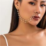 Girift Vintage Aver Taşlı Sallantılı Gold Hint Hızması