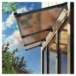 Giriş Kapısı Güneş Çadırı, Veranda/Veranda Örtüsü, Kar ve Yağmur Koruması, Pencere için Polikarbonat Güneş Perdesi, Açık Balkon Barınağı (150 x 400 cm/59 x 158 inç)