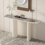 Giriş masası, konsol masası, giriş alanı için konsol masaları, kanepe sehpası, modern giriş masası, modern dekoratif, oturma odası, giriş alanı, koridor için (beyaz A, 100 cm)