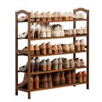 Giriş Yolu için Bambu Ayakkabılık - Oturma Odası Banyo Ofis için 3/4/5/6 Katmanlı Basit Depolama Rafı - 8.80×25×88cm Yerden Tasarruf Sağlayan