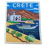 Girit Yama (3,5 inç) İşlemeli Ütü/Dikiş Rozeti Yunan Adası Seyahat Yunanistan Tatil Avrupa Amblemi Kendin Yap Sırt Çantası, Ceket, Çanta, Hediye Yamaları