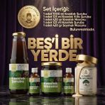 Giritli Metin Efendi Kış Seti 1000 ml Kozak Kozalak ŞURUBU,125 ml Kozak Kids ŞURUP,420 gr Kozak Kozalak MACUNU,125 ml Kozalak Kozalak Vakfı Şurubu ve 420 gr Kastamonu Soymuk Özlü Macun - 1 Paket