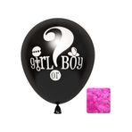 Girl Or Boy Siyah Cinsiyet Belirleme Balonu Kız Bebek 18 Inc