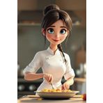 Girl's Secret Diary: Little Chef Notebook for Girls, 200-Page Lined Hardcover Journal, 6x9: Perfect Gift for Birthday, Valentine's Day, Christmas, Easter, and Any Occasion for Girls, Kids, and Women