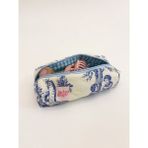 Girlsy Bags Tek Gözlü Mavi Kalemlik Yıkanabilir Fermuarlı Okul Kalem Kutusu 21X10X7 Ölçüler