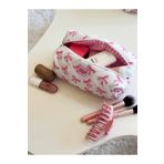girlsybags Pembe Kurdeleli Makyaj Çantası Küçük Boy Fermuarlı Portföy Çanta