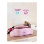 girlsybags Toz Pembe Çizgili Saç Düzleştirici Çantası Sıvı Geçirmez Airwrap Airstrait Uyumlu Seyahat Çantası