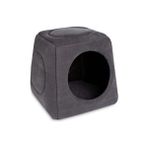 Gissen Gri Üç Fonksiyonlu Kedi Evi Dayanıklı Yumuşak Kumaş ile 50 cm Yükseklik ve 50x50 cm Boyut