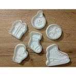 Git 3D Yılbaşı Özel Kurabiye Kalıbı Seti ( Beyaz-Mavi)