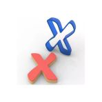 Git3d X Harfi Pc Kurabiye Ve Şeker Hamuru Kalıbı