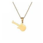 Gitar Gold Paslanmaz Çelik Kolye