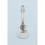 Gitar Gümüş Kaplama Kolye Ucu