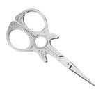 Gitar makası el sanatları, sanat, el sanatları ve dikiş azotları retro moda form antik Shears Art Vintage Craft Schneider Multikolen çalışma komodini multikolen (SILVER)