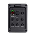 Gitar Preamp Ekolayzer Tuner, Hacim kontrollü Elektro Gitar Preamp Tuner, Piezo Pikap Atar parçaları aksesuarları, Akustik Gitar Kiti (Siyah)
