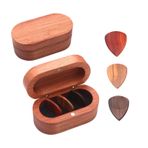 Gitar Seçim Kutusu, 3 Adet Ahşap Gitar Seçtikleri ile Gitar Seçim Kutusu Tutucu | Gitaristler, Mü Severler İçin Ahşap Kollektör Kazınmış Gitar Seçim Kutusu Fokcalgary