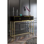 Givayo Mobilya Cassandra Dresuar Siyah Gold Bant Gold Demir Ayak