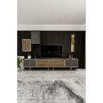 Givayo Mobilya Kylıe Tv Ünitesi 200 cm Antrasit/antrasit Ceviz - Antrasit - Ceviz