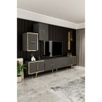Givayo Mobilya Kylıe Tv Ünitesi 200 cm Antrasit/antrasit Ceviz