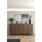 Givayo Mobilya Peri Konsol 180 cm - Ceviz - Gümüş