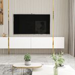 Givayo Mobilya Su Tv Ünitesi Beyaz Altın 150 Cm Duvara Monte Ayaklı