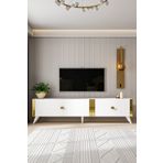 Givayo Mobilya TV ÜNİTESİ BEYAZ GOLD ELİZA