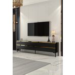 Givayo Mobilya TV ÜNİTESİ SİYAH GOLD AMARA