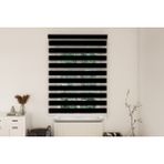 Givayo Stor Givayo Siyah Bambu Zebra Perde Polyester Kumaş Dokuması ile Şık Tasarım 100 x 200 cm
