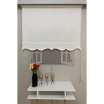 Givayo Stor Givayo Stor Etek Dilimli Stor Ekru Perde Güneşlik Kırık Beyaz 90x200 Cm
