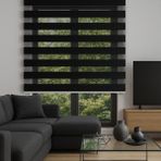 Givayo Stor Lüks Siyah Zebra Stor Perde – Modern Tasarım Kolay Montaj Kumaş - 190 x 200 cm