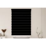 Givayo Stor Zebra Perde Siyah Polyester Kumaş Modern Tasarım ile Şık Görünüm - 90 x 260 cm